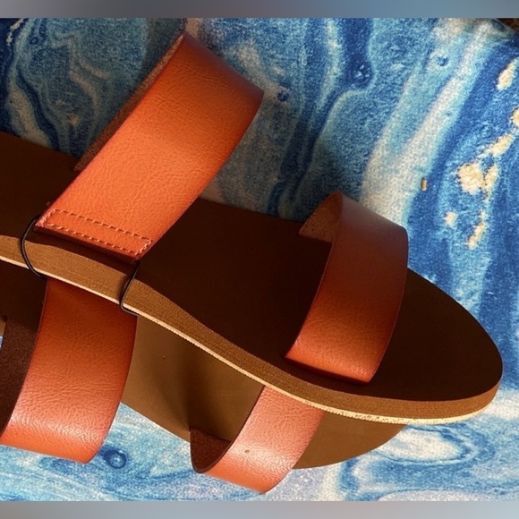 NWT Sz-9/10 Sun&sky BeachSandals Everyday TanSlides-Pair w/Shorts/Skirts/Dresses - Picture 3 of 12